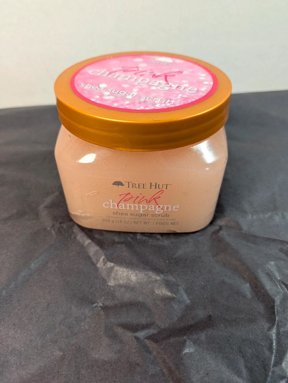 New Tree Hut Pink Champagne Shea Sugar Scrub 18 oz Discontinued Body Exfoliator